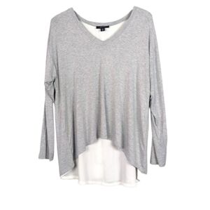 Karen Kane Layered Look Button Down Back Top Sz M